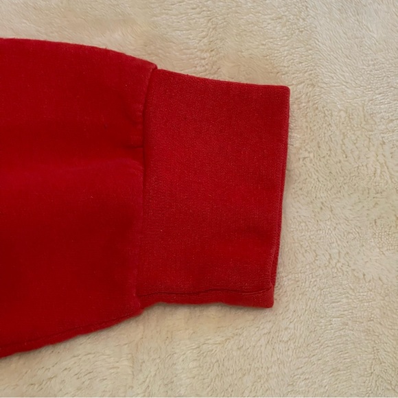 Workout Hoodie‎ Men Medium Red Sweatshirt Pullover Sweater Lightweight Graphic - Picture 5 of 9